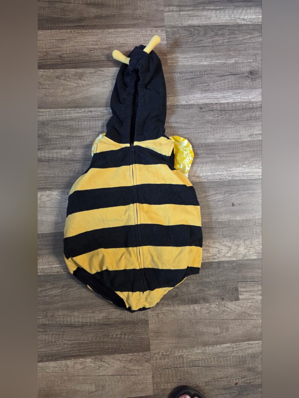 Carter's Yellow & Black Striped Bumblebee Hooded One-Piece Costume